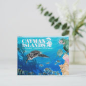 Cayman Islands Welcome Sign Postkarte (Stehend Vorderseite)