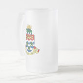 Cayman- Islandsemblem Mattglas Bierglas (Vorderseite Links)