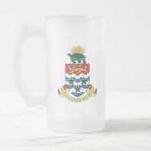 Cayman- Islandsemblem Mattglas Bierglas (Links)