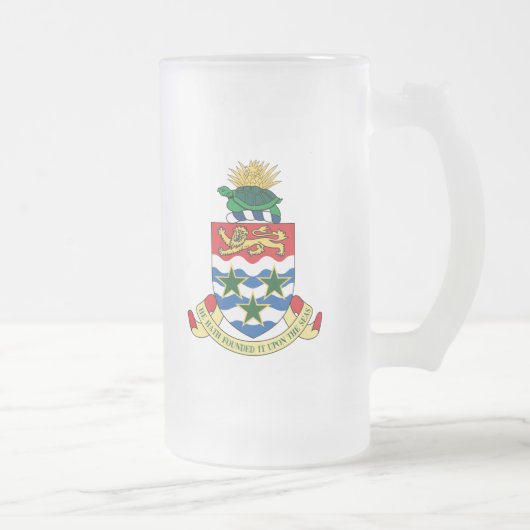 Cayman- Islandsemblem Mattglas Bierglas (Rechts)