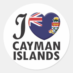 Cayman- IslandsLiebe Runder Aufkleber
