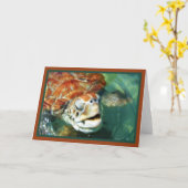 Cayman Turtle Karte (Gelbe Blume)