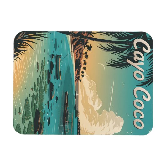 Cayo Coco Cuba Vintag Magnet (Horizontal)