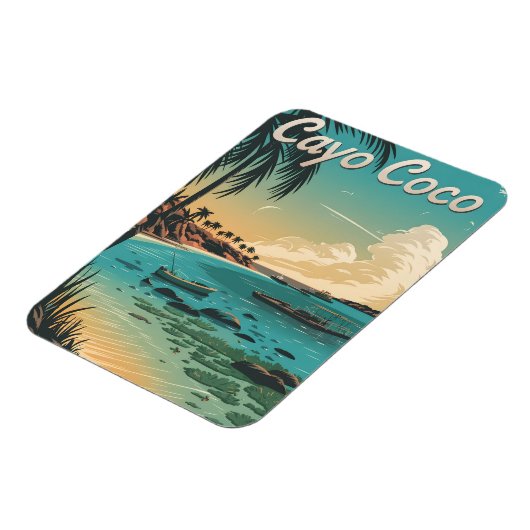 Cayo Coco Cuba Vintag Magnet (Linke Seite)