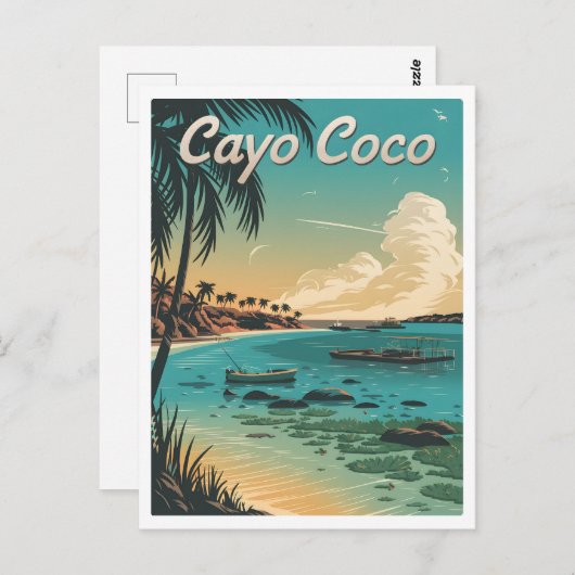 Cayo Coco Cuba Vintag Postkarte (Vorne/Hinten)