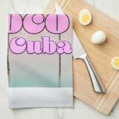 Cayo Coco Kuba Vintage Reiseplakat Geschirrtuch (Viertel Falte)