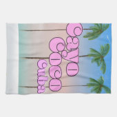 Cayo Coco Kuba Vintage Reiseplakat Geschirrtuch (Horizontal)
