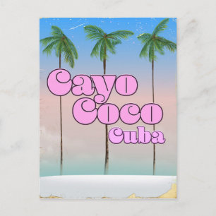 Cayo Coco Kuba Vintage Reiseplakat Postkarte