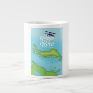 Cayo Coco Kuba Vintage Stilkarte. Jumbo-Tasse