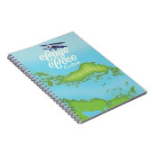 Cayo Coco Kuba Vintage Stilkarte. Notizblock (Rechte Seite)