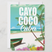 Cayo Coco Kubanisches Strandposter Einladung (Vorderseite)
