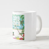 Cayo Coco Kubanisches Strandposter Jumbo-Tasse (Vorderseite Rechts)