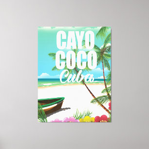 Cayo Coco Kubanisches Strandposter Leinwanddruck