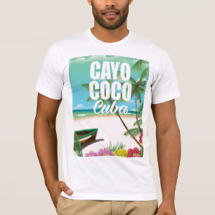 Cayo Coco kubanisches Strandurlaub-Plakat T-Shirt