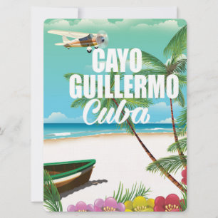 Cayo Guillermo Strand Urlaubsplakat Einladung