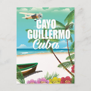 Cayo Guillermo Strand Urlaubsplakat Postkarte