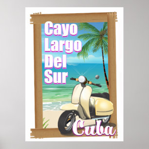 Cayo Largo del Sur Cuban Urlaubsplaner Poster
