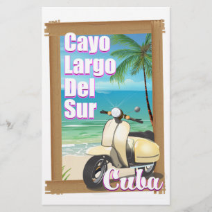 Cayo Largo del Sur kubanisches Urlaubsplakat Briefpapier
