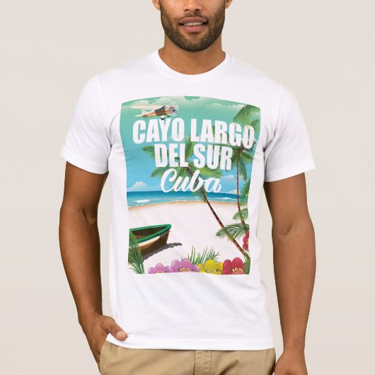 Cayo Largo del Sur Strandurlaub Poster T-Shirt (Vorderseite)