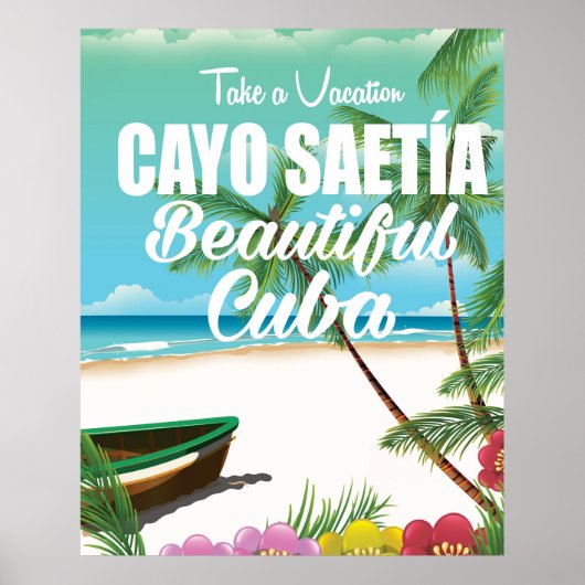 Cayo Saetía Cuba Strandurlaub Poster (Vorne)