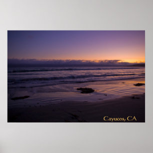 Cayucos, CA Beach Sunset Poster