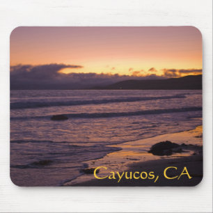 Cayucos, CA-Strand-Sonnenuntergang-Mausunterlage Mousepad