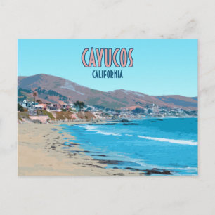 Cayucos California Central Coast Vintag Postkarte