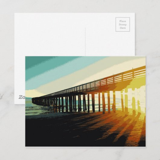 Cayucos Pier Postkarte (Vorne/Hinten)