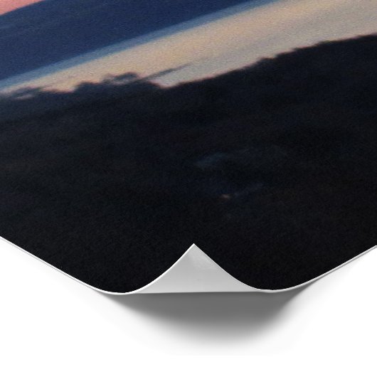 Cayuga Lake bei Sunset Poster (Ecke)