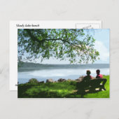 Cayuga Lake Bench Postkarte (Vorne/Hinten)