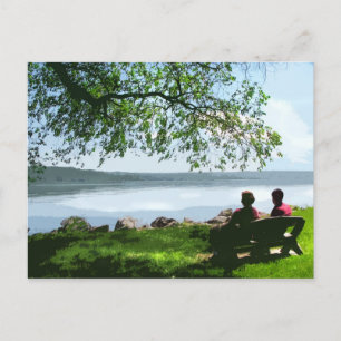 Cayuga Lake Bench Postkarte
