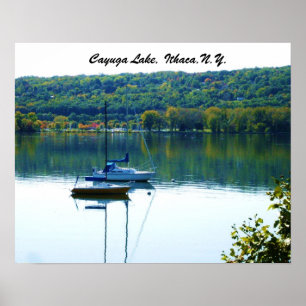 CAYUGA LAKE IN AUTUMN POSTER