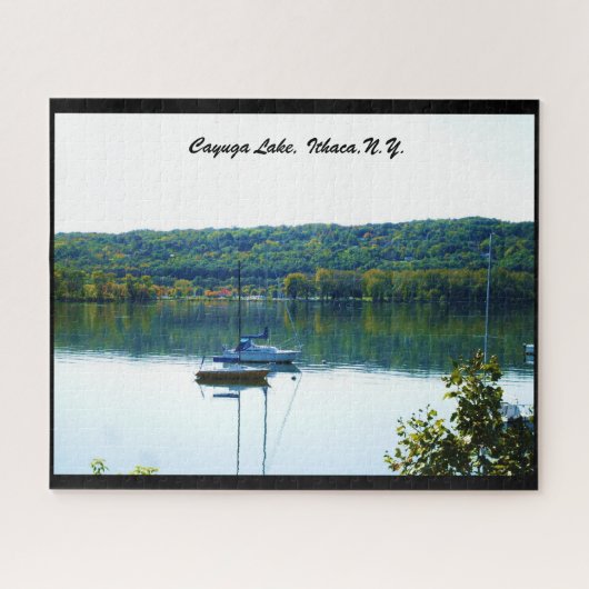 CAYUGA LAKE IN AUTUMN PUZZLE (Horizontal)