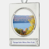 CAYUGA LAKE, ITHACA, N.Y. Banner-Ornament SILBER (Links)