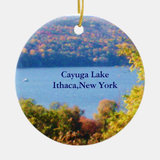CAYUGA LAKE, ITHACA, N.Y. KERAMIKORNAMENT (Vorne)