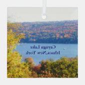 CAYUGA LAKE, ITHACA, N.Y. ORNAMENT AUS GLAS (Rückseite)