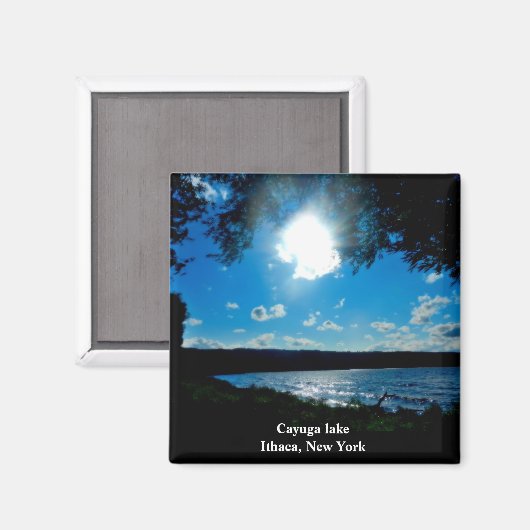 CAYUGA LAKE, ITHACA NEW YORK Magnet (Vorderseite/Rückseite)
