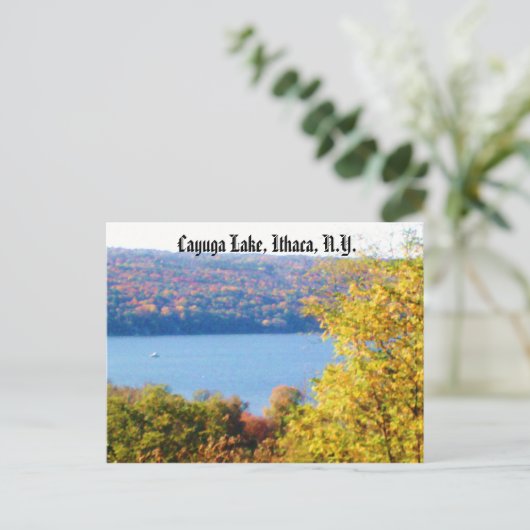CAYUGA LAKE, ITHACA, Postkarte NEW YORK (Stehend Vorderseite)