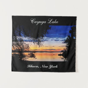 CAYUGA LAKE LEINWAND WANDTEPPICH