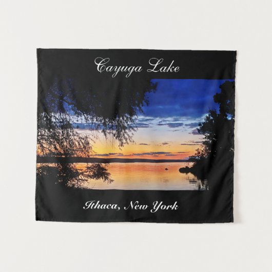 CAYUGA LAKE LEINWAND WANDTEPPICH (Vorderseite (Horizontal))