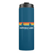 Cayuga Lake New York Canoe Thermosbecher (Vorderseite)