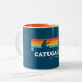 Cayuga Lake New York Canoe Zweifarbige Tasse (Vorderseite Links)