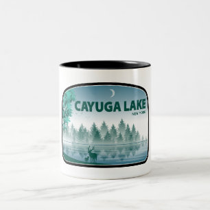 Cayuga Lake New York Deer Zweifarbige Tasse