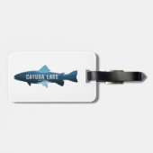 Cayuga Lake New York Fish Gepäckanhänger (Rückseite horizontal)