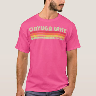 Cayuga Lake New York Lustiges Angeln Camping Somme T-Shirt