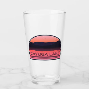 Cayuga Lake New York Red Sunrise Glas