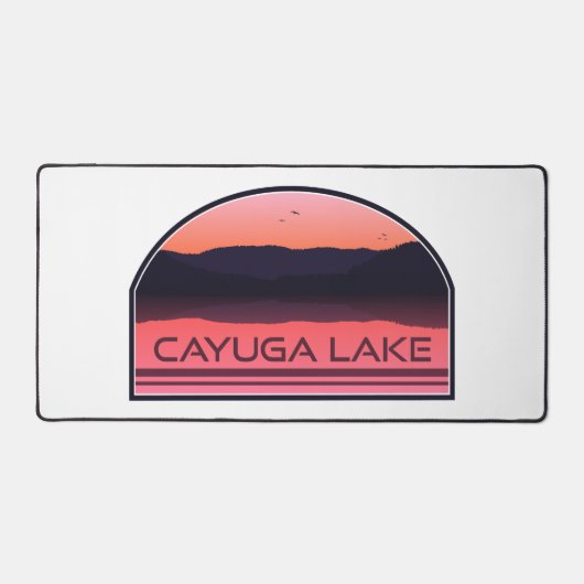 Cayuga Lake New York Red Sunrise Schreibtischunterlage (Vorderseite)