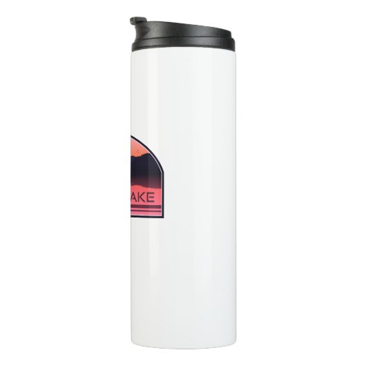 Cayuga Lake New York Red Sunrise Thermosbecher (Nach rechts gedreht)