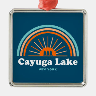 Cayuga Lake Rainbow Ornament Aus Metall