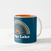 Cayuga Lake Rainbow Zweifarbige Tasse (VorderseiteRechts)